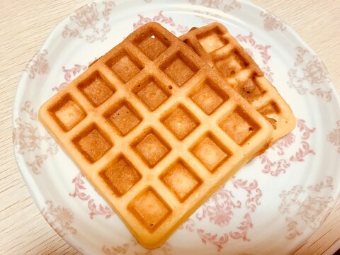 太白ごま油でサクサクワッフル